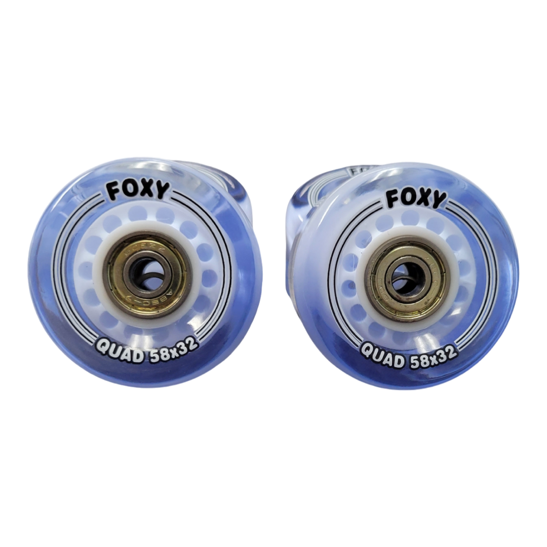 8Pack Clear Blue Replacement Roller Skate Wheels