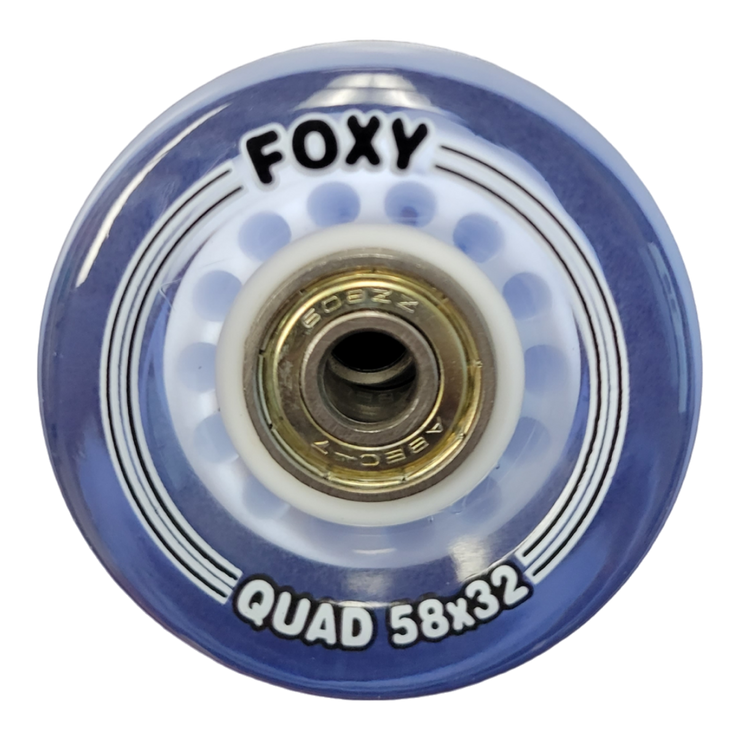 8-Pack Clear Blue Replacement Roller Skate Wheels