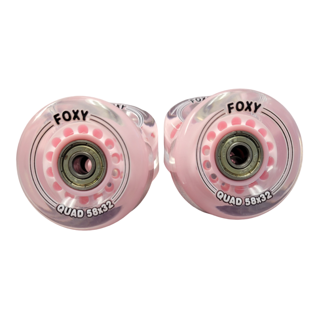 8Pack Clear Pink Replacement Roller Skate Wheels