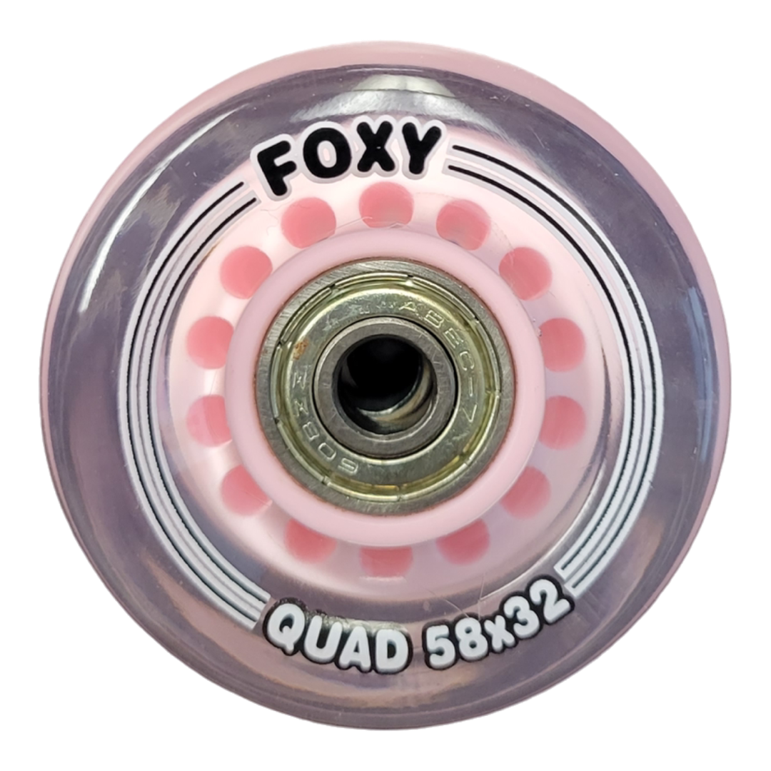 8Pack Clear Pink Replacement Roller Skate Wheels