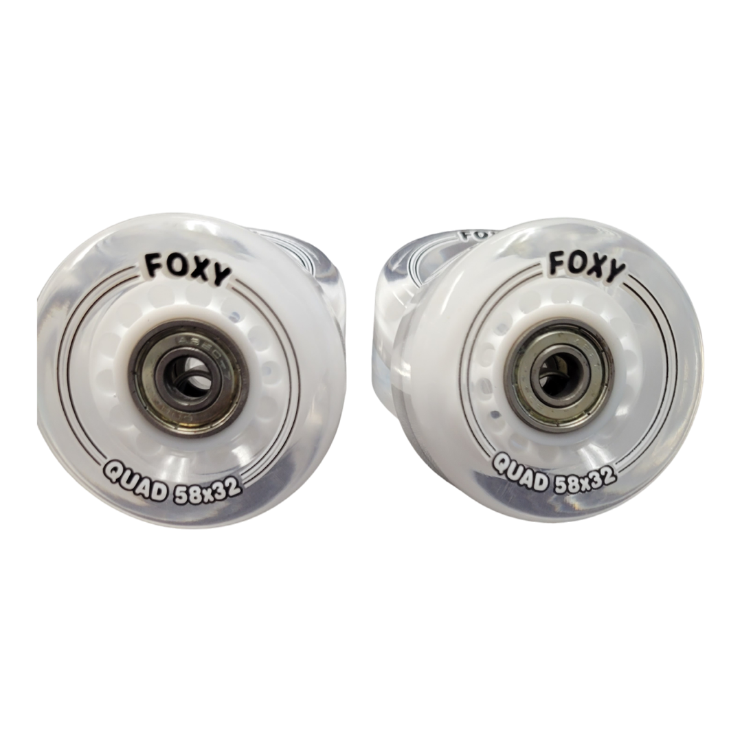 8Pack Clear Silver Replacement Roller Skate Wheels