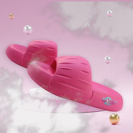 Foxy Puffy Slides - Hot Pink