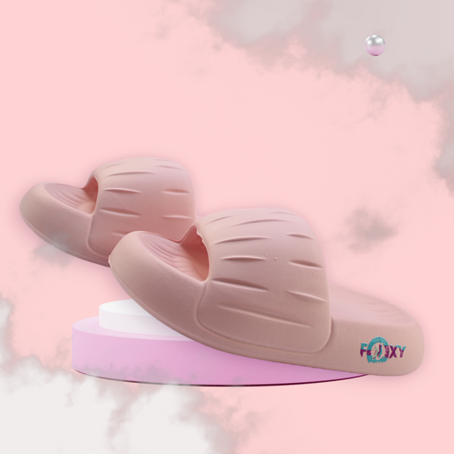 Foxy Puffy Slides - Baby Pink