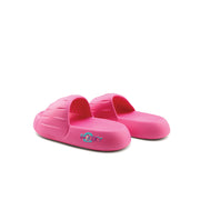 Foxy Puffy Slides - Hot Pink