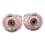 8-Pack Clear Pink Replacement Roller Skate Wheels