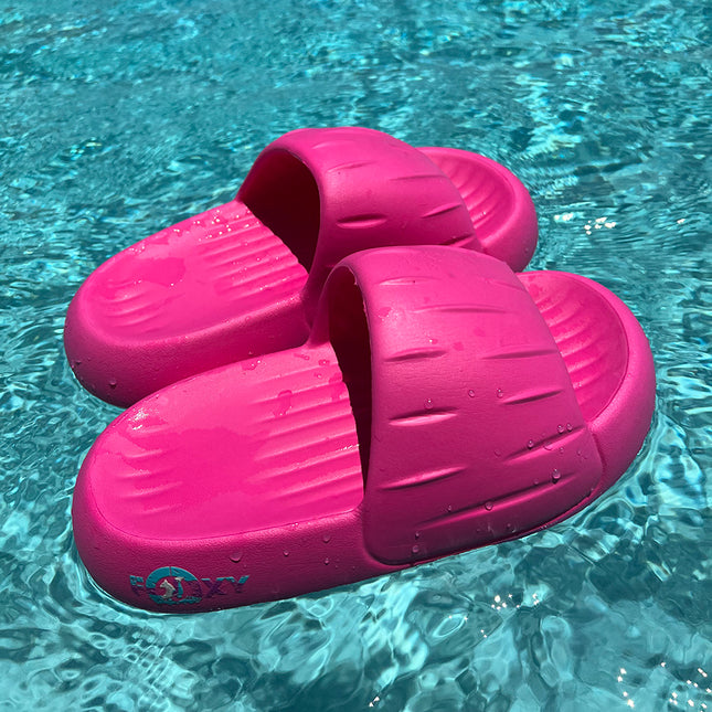 Foxy Puffy Slides - Hot Pink