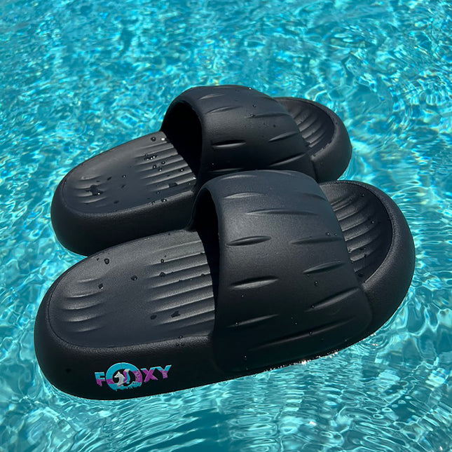 Foxy Puffy Slides - Black