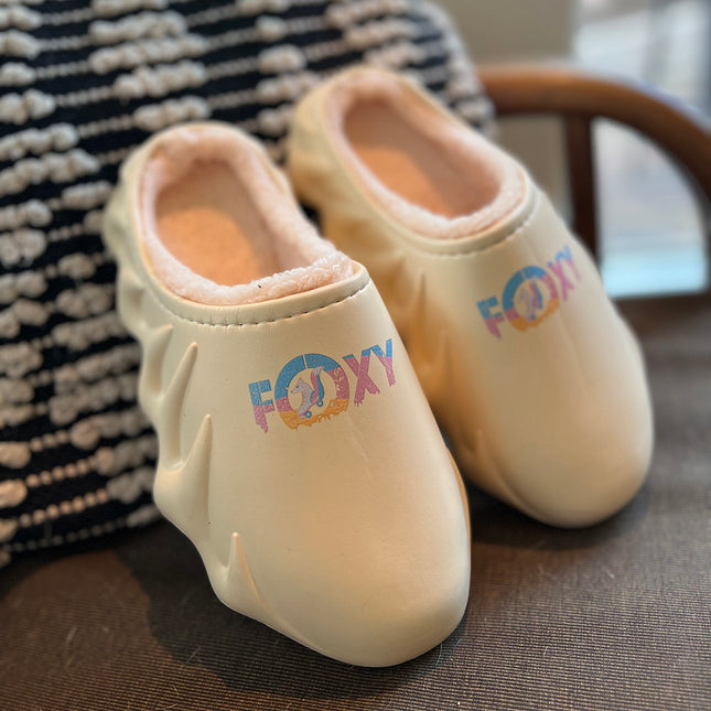 Foxy Cozy Slides - Cream
