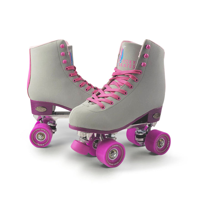 Icy Grey Roller Skates