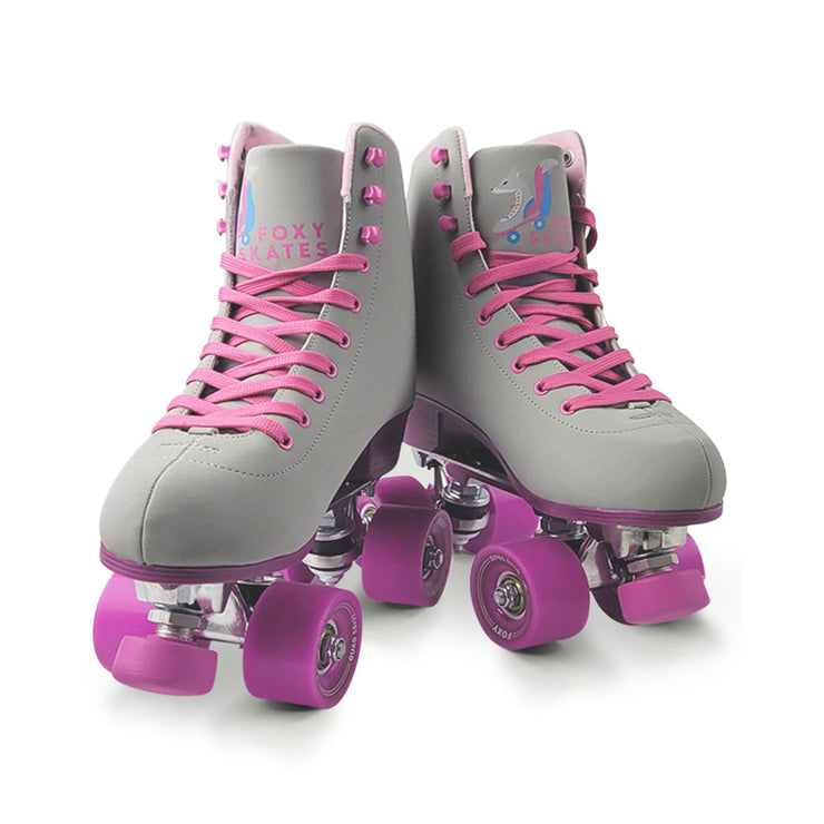 Icy Grey Roller Skates