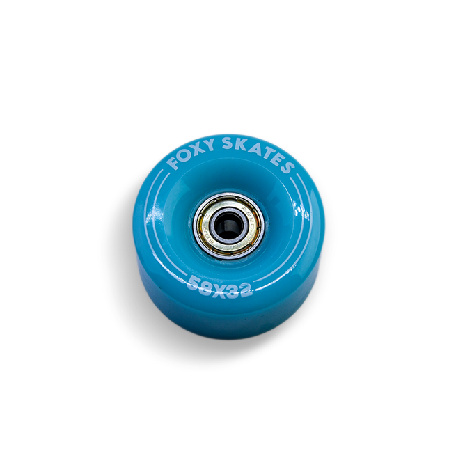 8-Pack Light Blue Replacement Roller Skate Wheels