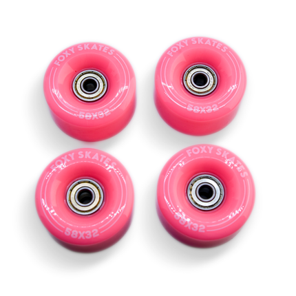 8-Pack Pink Replacement Roller Skate Wheels
