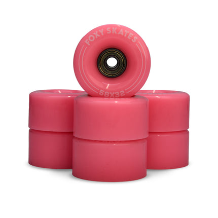 8-Pack Pink Replacement Roller Skate Wheels