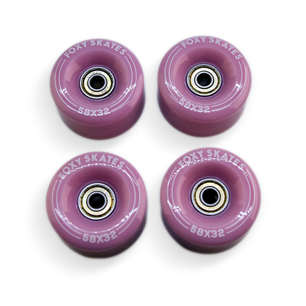 8-Pack Purple Replacement Roller Skate Wheels