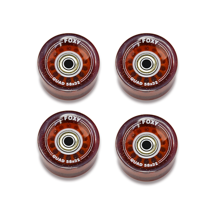 8-Pack Red Replacement Roller Skate Wheels