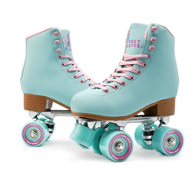 Timeless Teal Roller Skates
