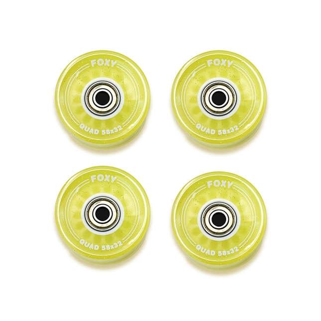 8-Pack Yellow Replacement Roller Skate Wheels
