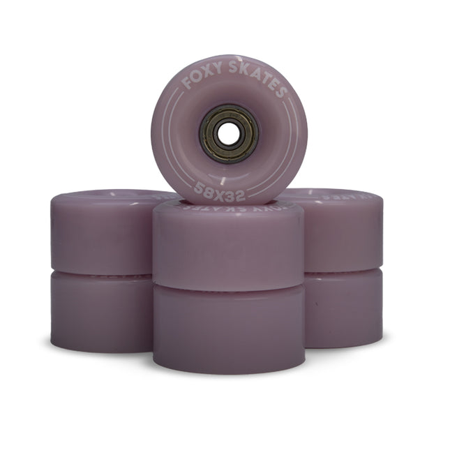 8-Pack Purple Replacement Roller Skate Wheels